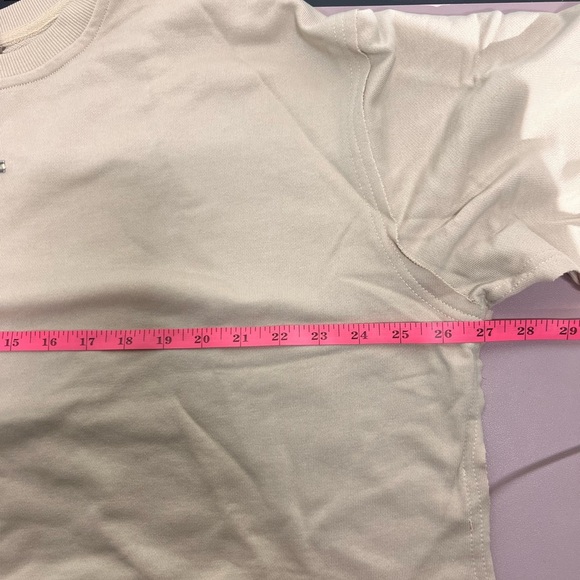 NWT Dazy-Less Women's Cropped Sweatshirt Pink Size Large Crew Neck‎ Pull String - Picture 9 of 11